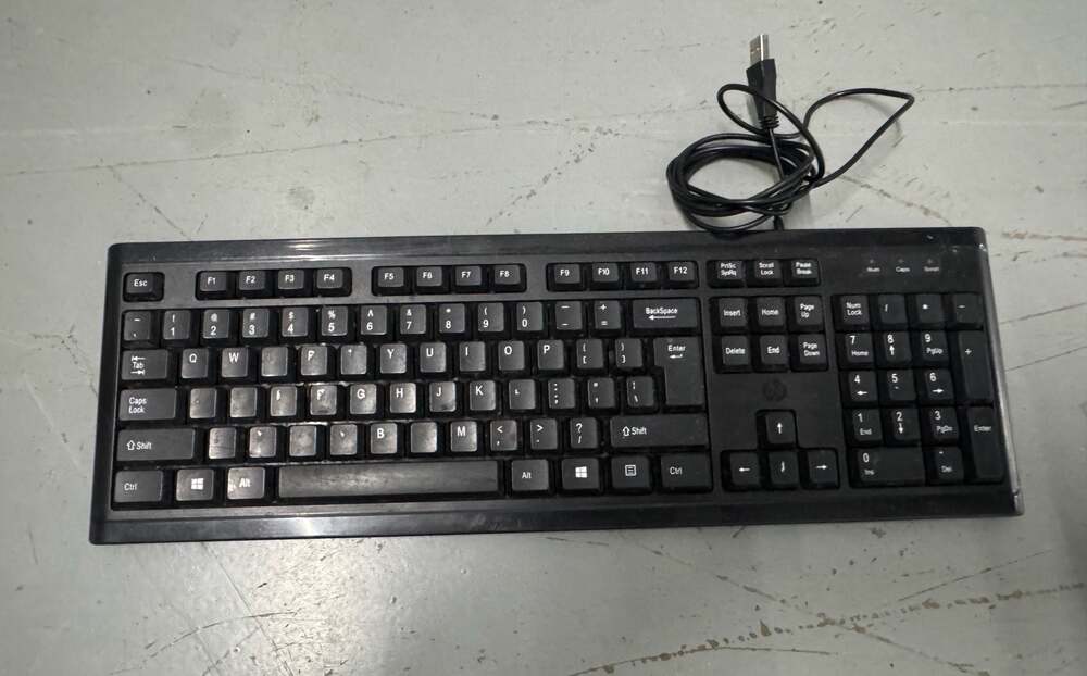 HP KM10 Wired USB Keyboard and Mouse Combo Model KM10 Black